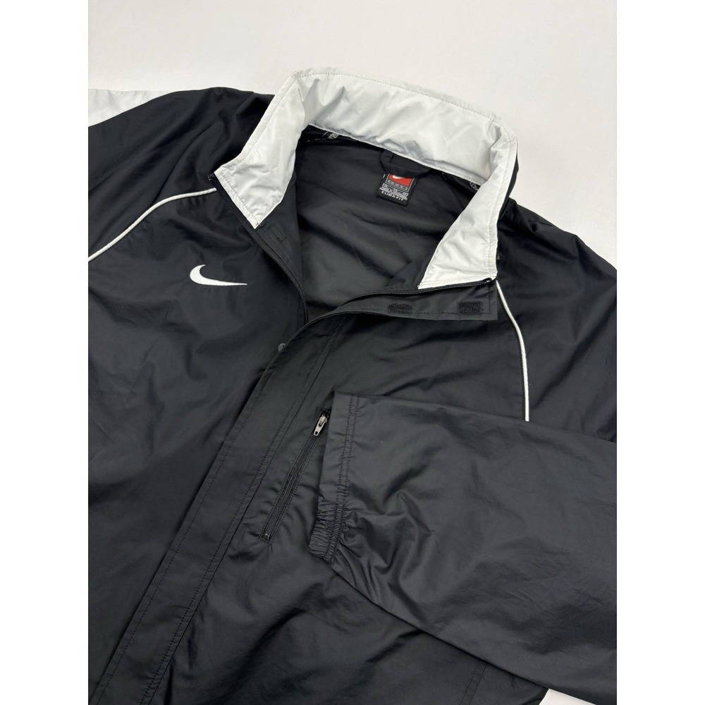Vintage Nike Team Clima-FIT Windbreaker Jacket 90s-Y2K Black/White Men's XL